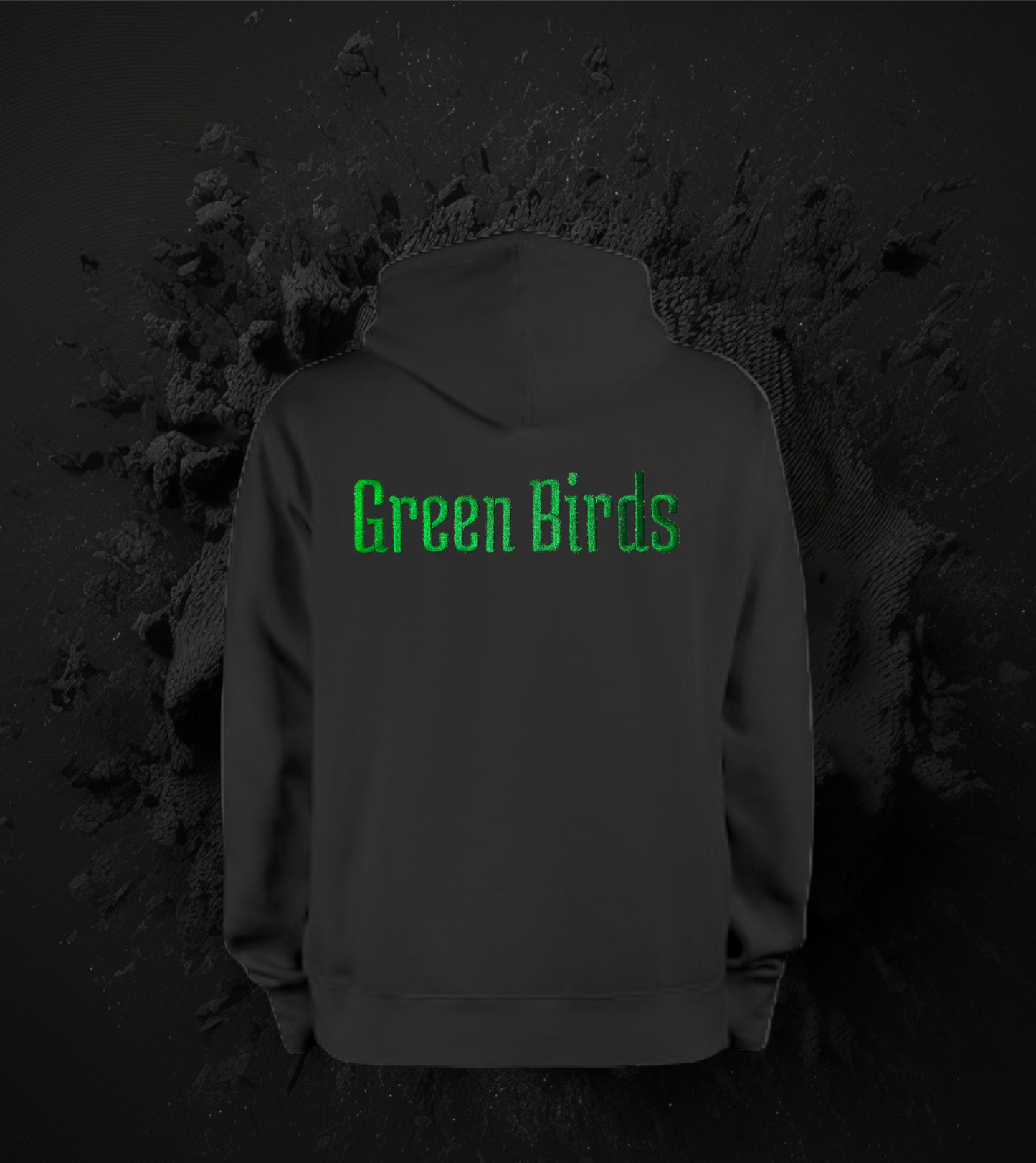 Green Birds Collection Hoodie EMBROIDERED
