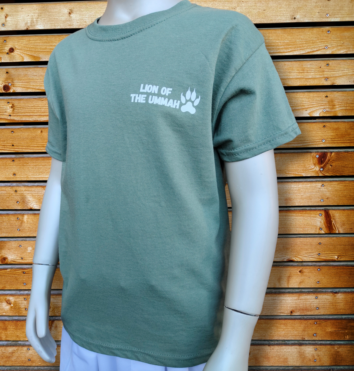 Kinder Shirt Lion of the Ummah olive