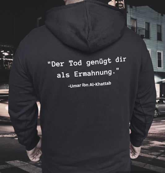 Hoodie Schwarz mit Zitat